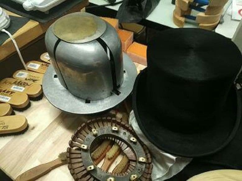 Workbench at Ascot Top Hats Workshop